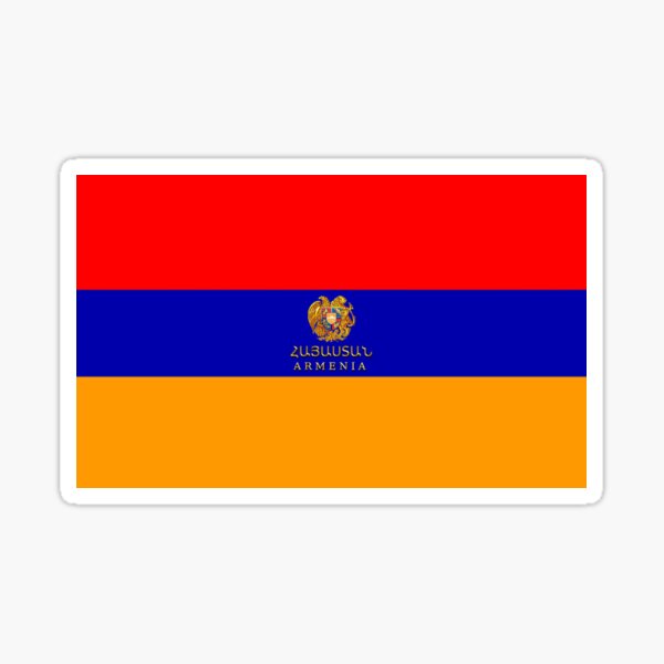Flag of Armenia Հայաստանի դրոշը Sticker