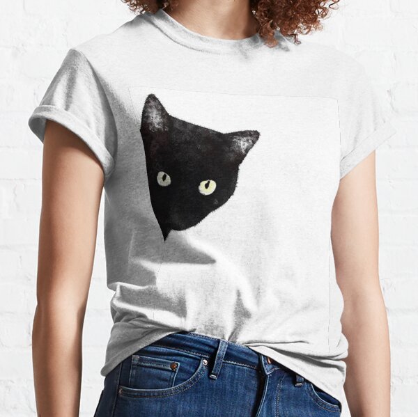 peeking cat shirt
