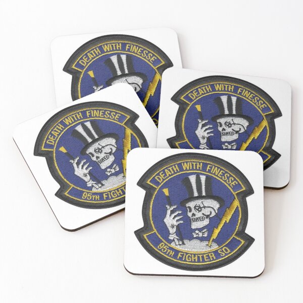 Item preview, USAF Death With Finesse 95th Fighter Squadron Patch Sticker designed and sold by MilitaryPlus.