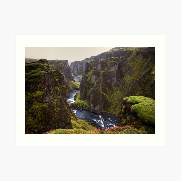 The Fjaðrárgljúfur canyon Art Print