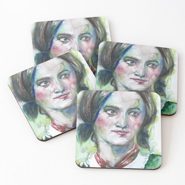 Item preview, CHARLOTTE BRONTE watercolor portrait .1 designed and sold by lautir.