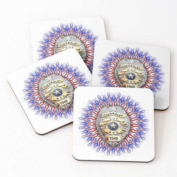 Item preview, SHIRT BADGE WITH BLUE & RED FLAMES IN BACKGROUND designed and sold by CopRod.