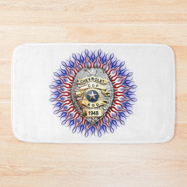 Item preview, SHIRT BADGE WITH BLUE & RED FLAMES IN BACKGROUND designed and sold by CopRod.