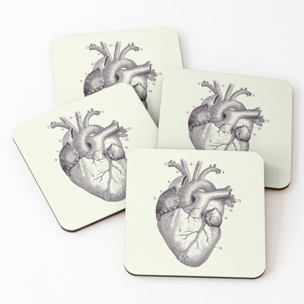 Item preview, Human Heart Diagram - Vintage Anatomy Poster 2 designed and sold by VAposters.