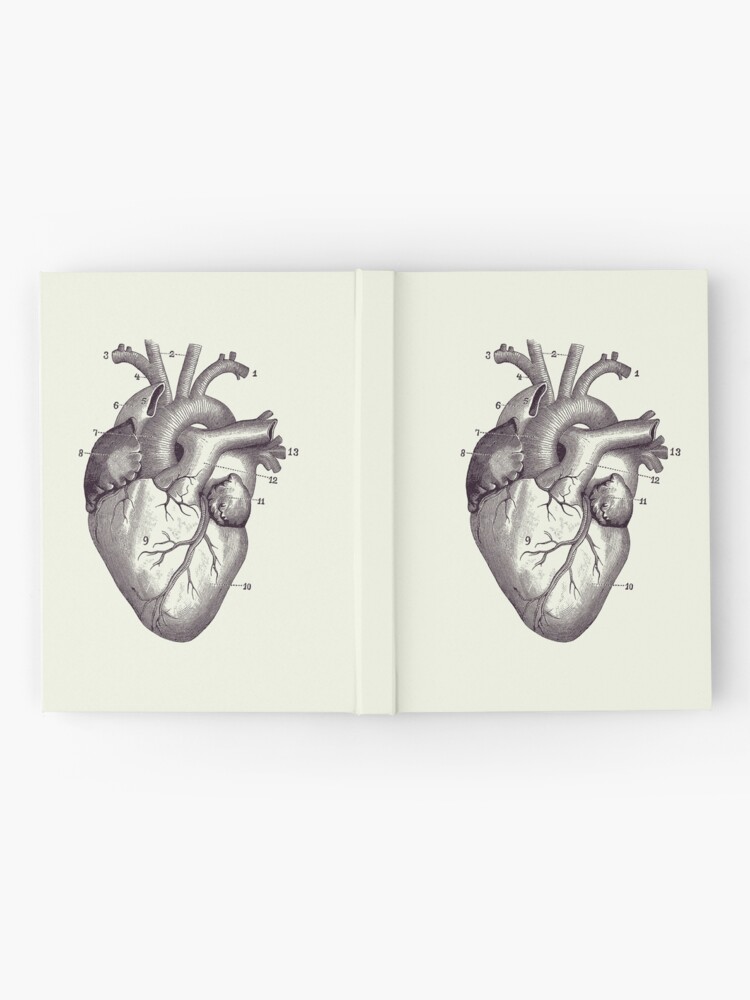 Simple Human Heart Diagram Tote Bag by Vintage Anatomy Prints