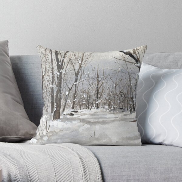 Foret enneigée Coussin