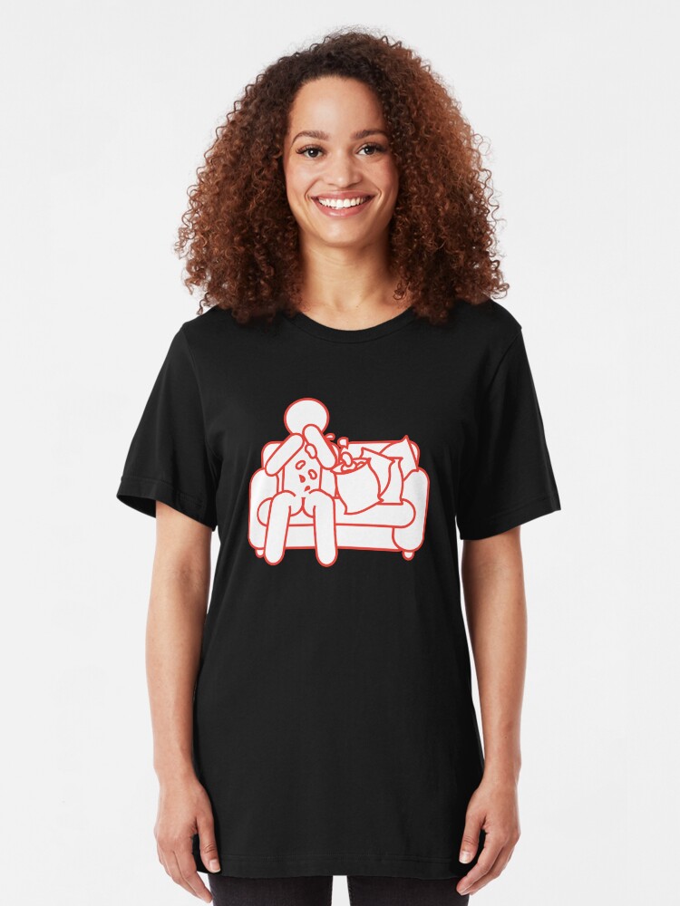 Alternate view of Chipping Out On The Couch Slim Fit T-Shirt