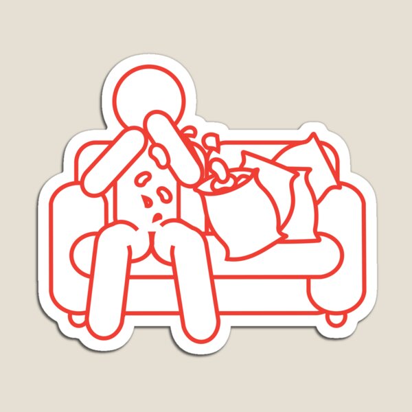 Chipping Out On The Couch Magnet