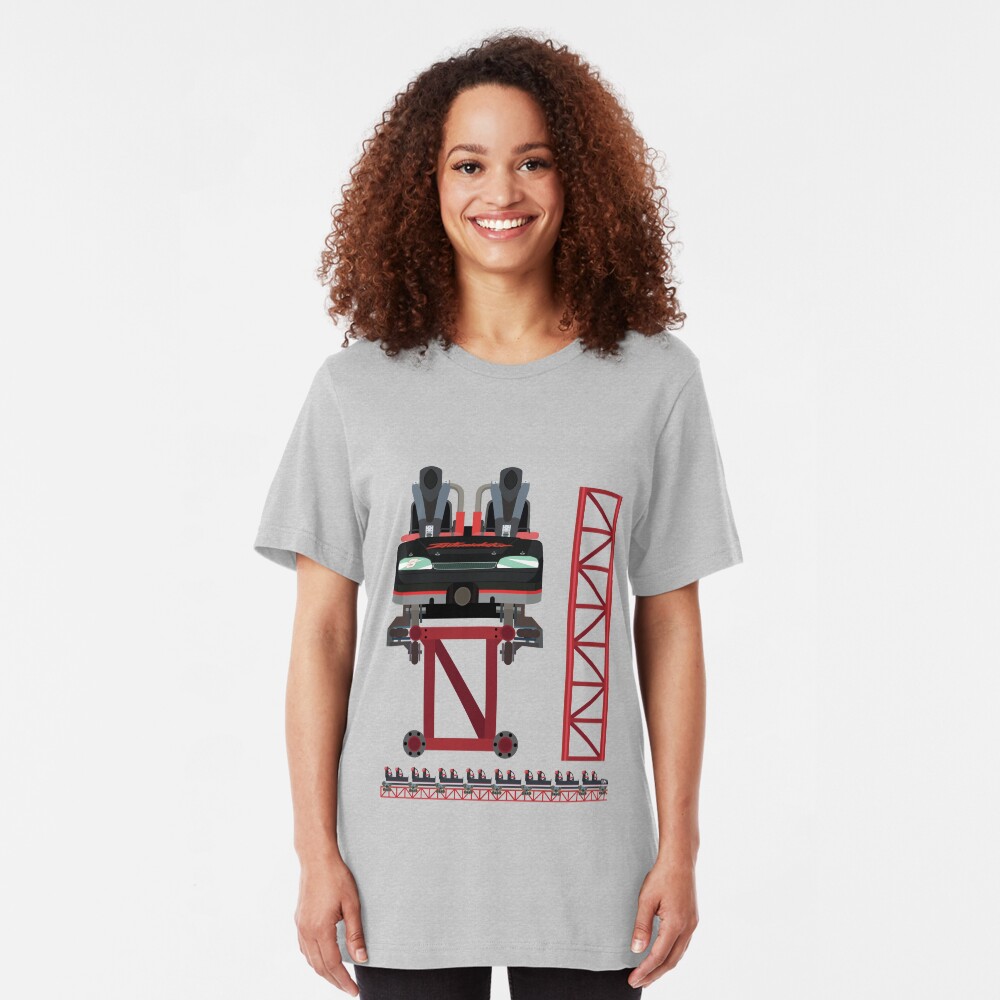 Intimidator Train Design - Kings Dominion Intamin Giga Coaster Slim Fit T-Shirt