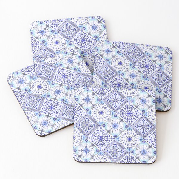 Item preview, Blue winter snow pattern  designed and sold by AtelierEmiLou.