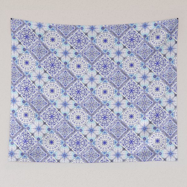 Item preview, Blue winter snow pattern  designed and sold by AtelierEmiLou.