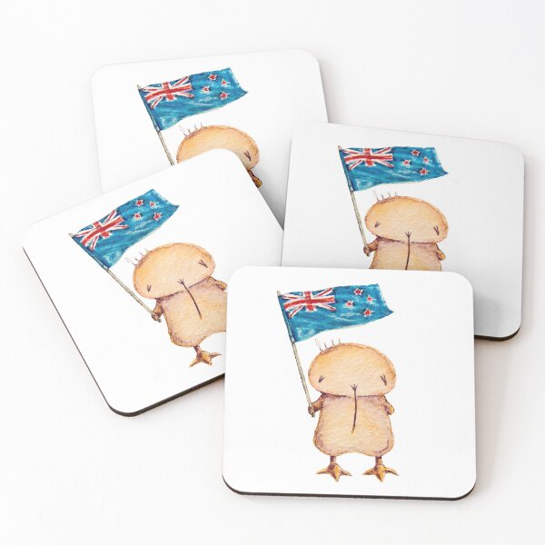 Item preview, Cutie Kwii & NZ flag designed and sold by IraPanyukova.