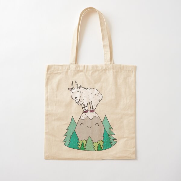 Mountain Goat Cotton Tote Bag