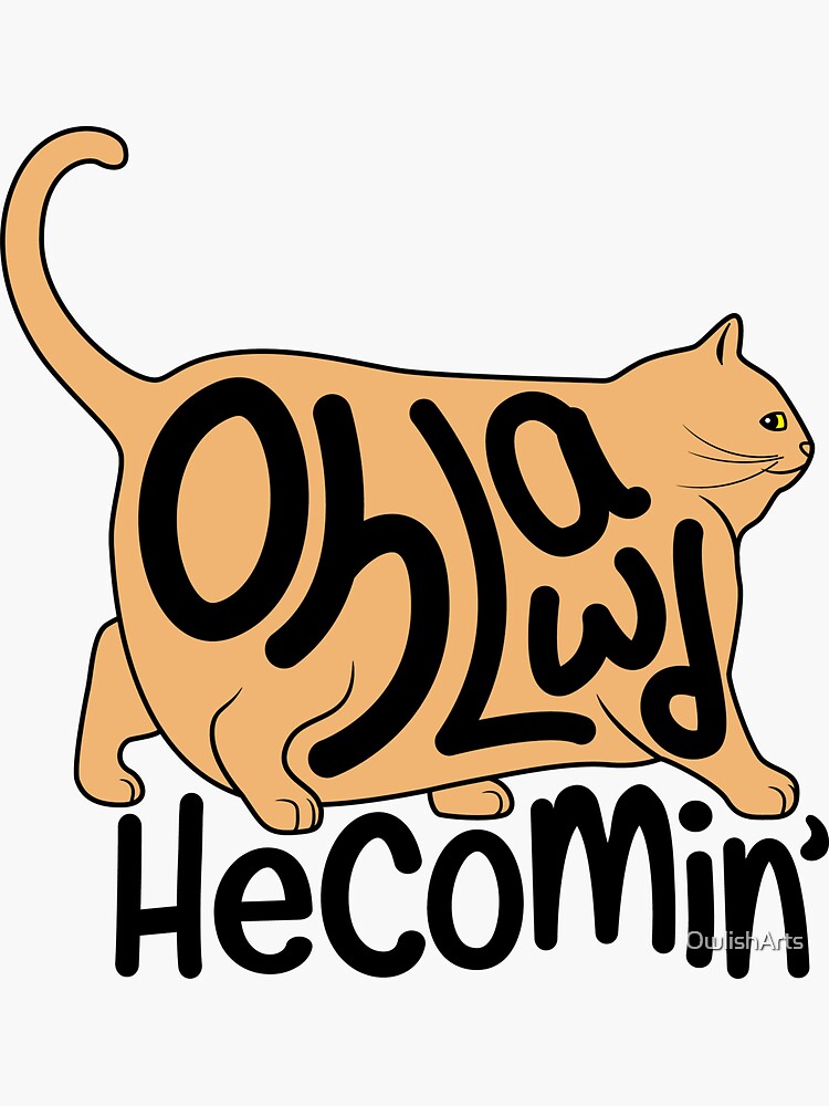 Thumbnail 3 of 3, Sticker, Oh Lawd He Comin' designed and sold by OwlishArts.