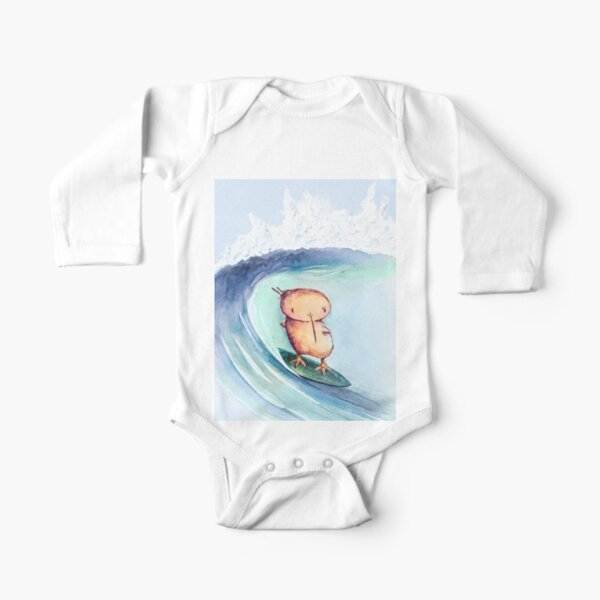 Surfing Kwii for kid clothes Long Sleeve Baby One-Piece