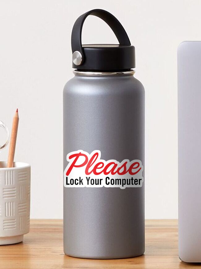 Thumbnail 1 of 3, Sticker, Please Lock Your Computer designed and sold by grantsewell.