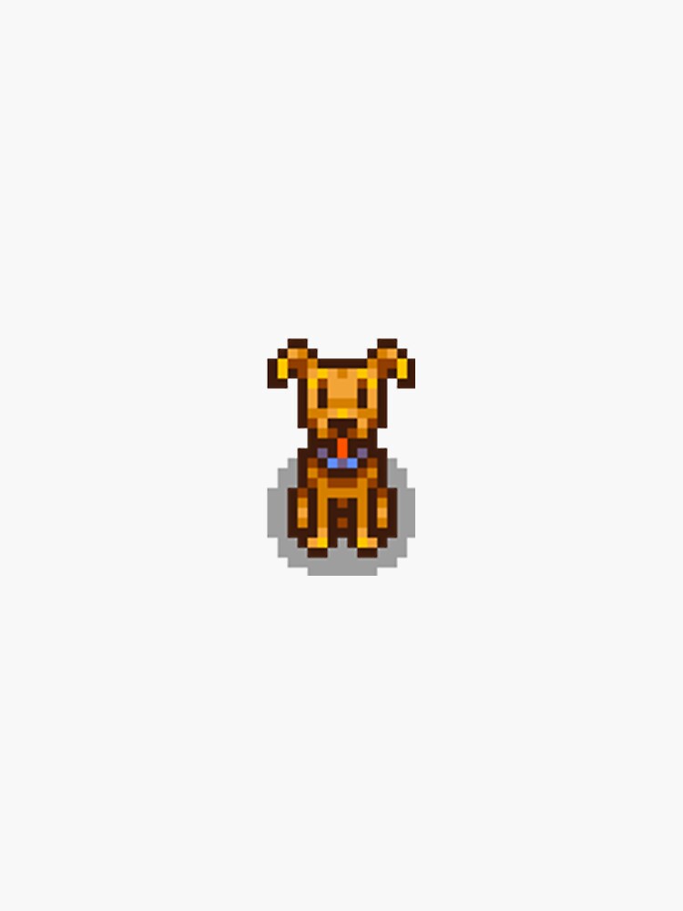 "Stardew Valley Pixel Dog" Sticker for Sale by simstock | Redbubble