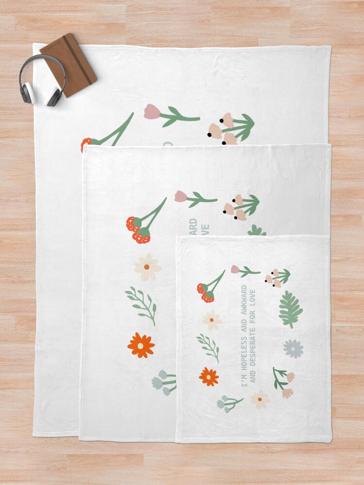 Thumbnail 5 of 6, Throw Blanket, Hopeless & Awkward designed and sold by RikoKaniko.