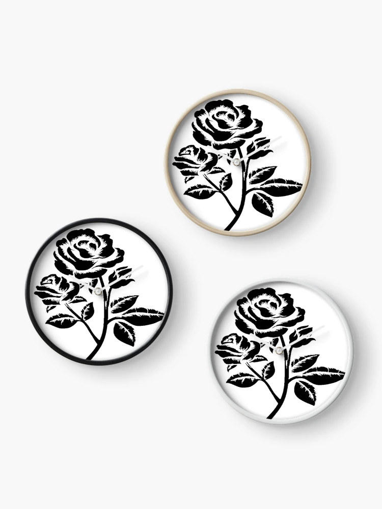 Thumbnail 3 of 4, Clock, BW Roses designed and sold by Doctors-orders.
