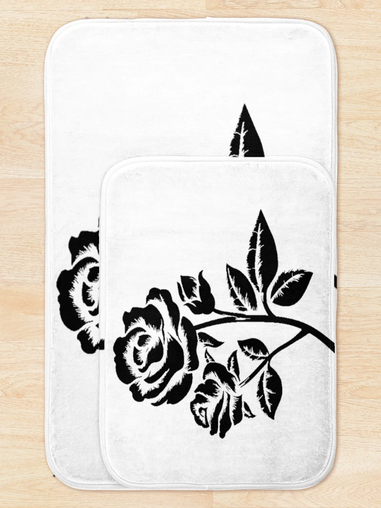 Thumbnail 5 of 6, Bath Mat, BW Roses designed and sold by Doctors-orders.