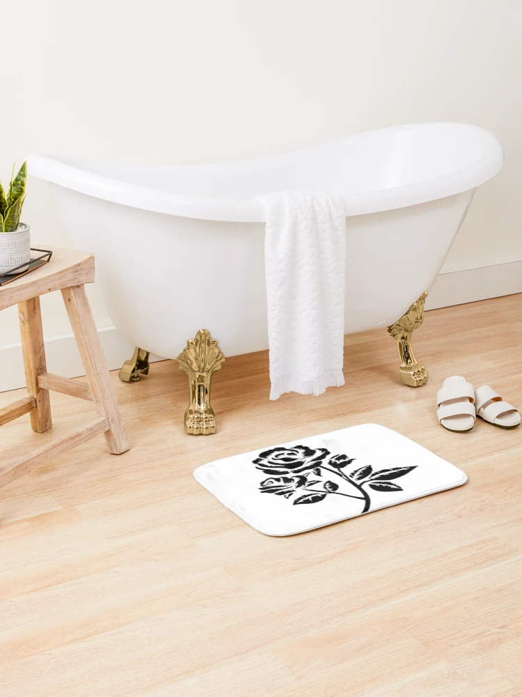 Thumbnail 2 of 6, Bath Mat, BW Roses designed and sold by Doctors-orders.