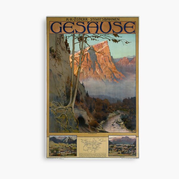 Item preview, Gesäuse vintage travel poster designed and sold by stickart-marek.