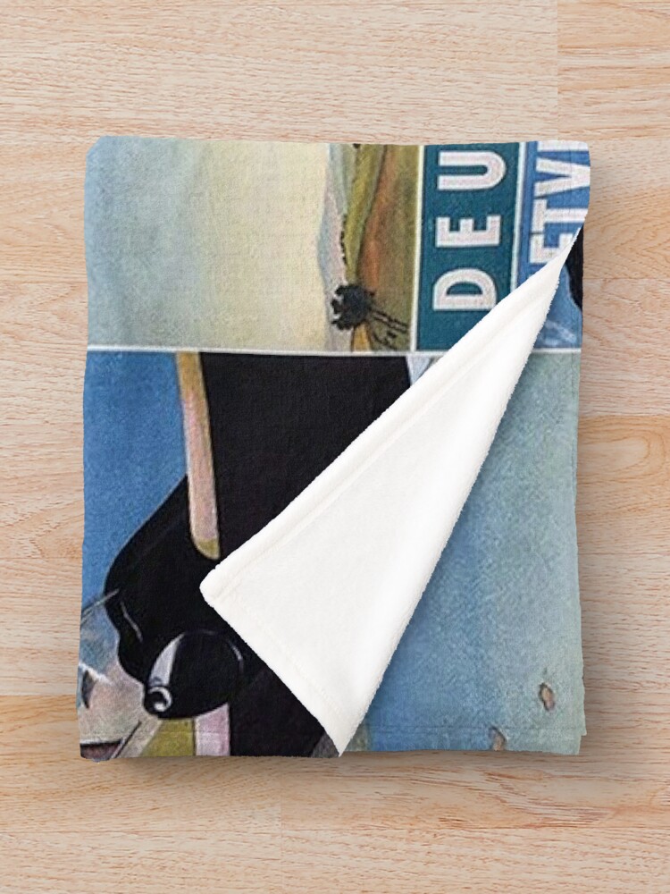 "Air Travel, 1937 vintage Deutsche Lufthansa" Throw Blanket by