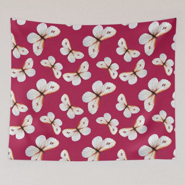 Item preview, Patrón Cerise Butterfly designed and sold by Amanda-Lakey.