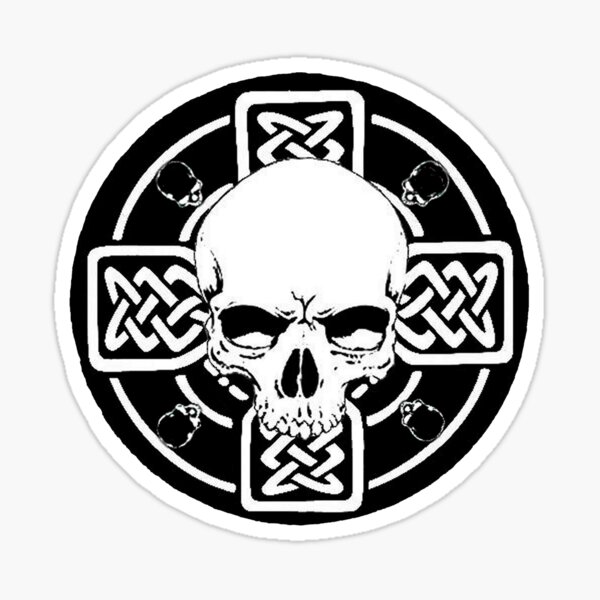 Classic Celtic Design Skull Sticker For Sale By RebellionInk Redbubble   St,small,507x507 Pad,600x600,f8f8f8 