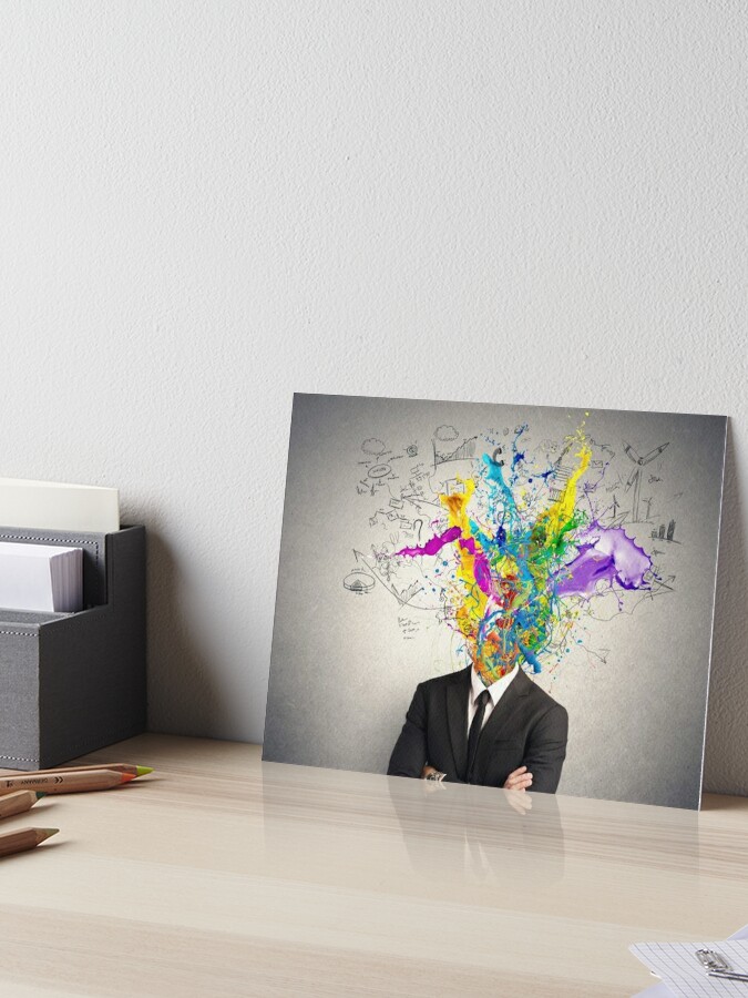 sukker Selskabelig Erkende Colorful Brainstorm with head explosion of creative ideas " Art Board Print  for Sale by MindChirp | Redbubble