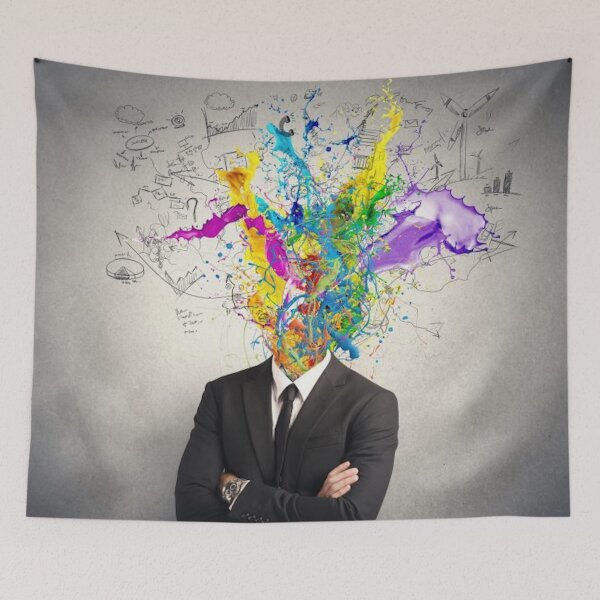 Item preview, Colorful Brainstorm with head explosion of creative ideas  designed and sold by MindChirp.