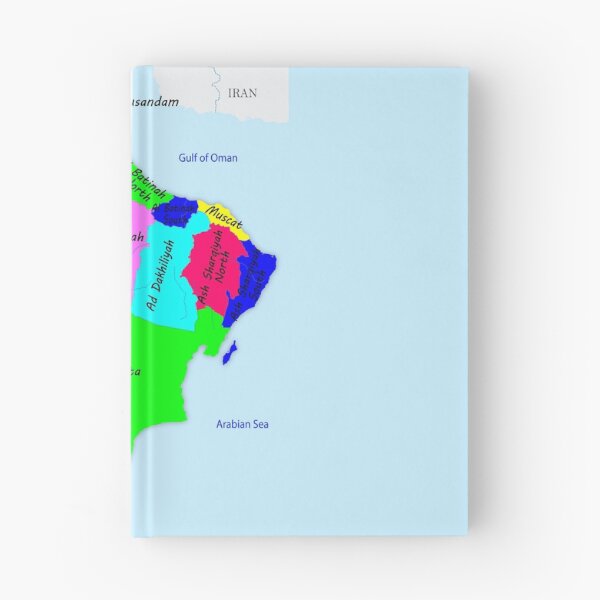 Item preview, Oman Governorates map Political Map of Oman names of the governorates neighboring countries with international borders خريطة سلطنة عمان السياسية  مع الحدود الدولية والادارية واسماء المحافظات  designed and sold by mashmosh.