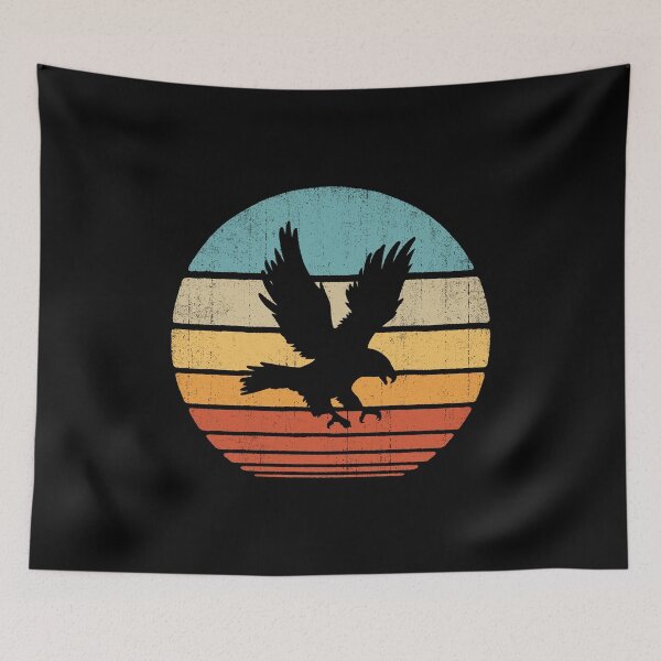 Item preview, Eagle Retro Vintage 60s 70s Sunset Shirt for Men Women Boys Girls Kids Bird Lover Gifts designed and sold by LiqueGifts.