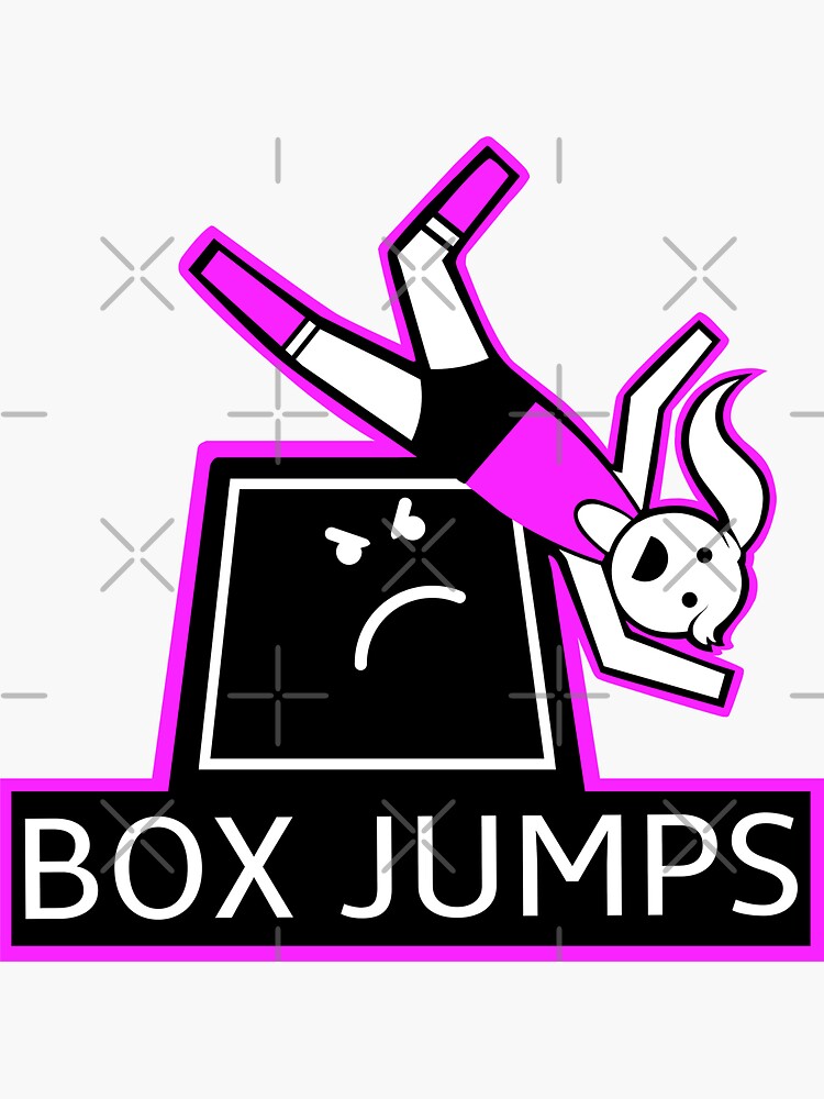 "Box Jumps fitness funny" Sticker for Sale by TimAddisonArt Redbubble