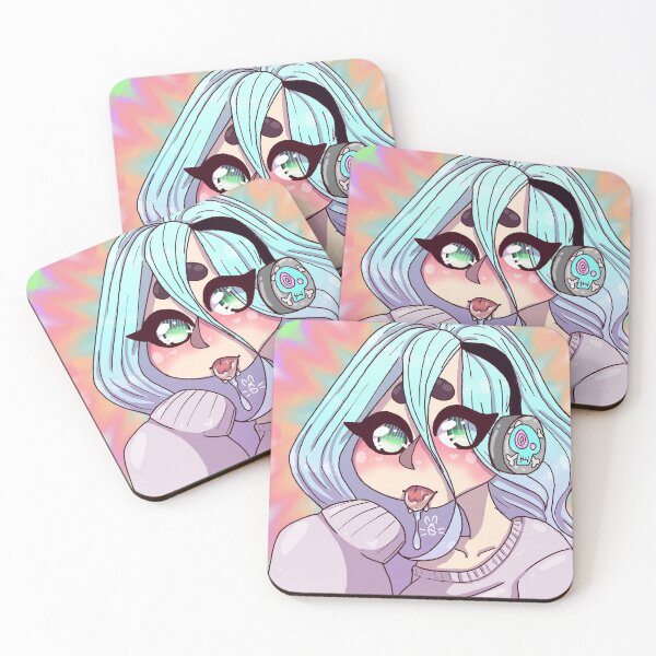 Artikelvorschau, Gamer Girl Blue Hair mit Kopfhörern entworfen und verkauft von bunnymaddy86.