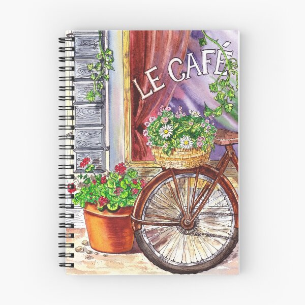 Item preview, French Cafe And Bicycle With Basket designed and sold by Irina Sztukowski.