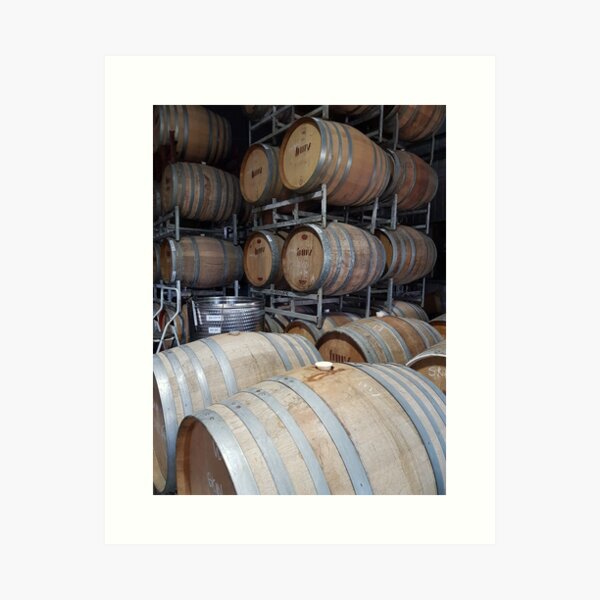 Item preview, A Barrel of Fun - Adelaide Hills Wine Region - Fleurieu Peninsula - by South Australian artist Avril Thomas designed and sold by MagpieSprings.