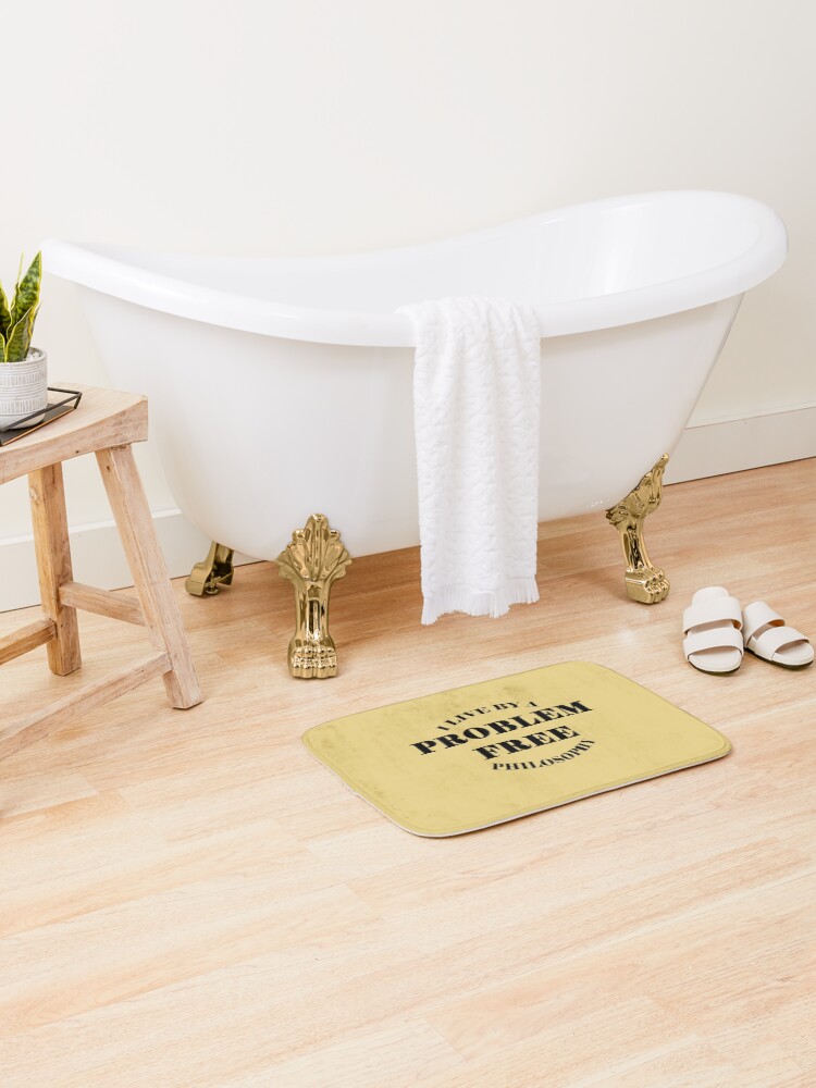 Thumbnail 2 of 6, Bath Mat, Problem Free Philosophy designed and sold by CluLessDrafts.