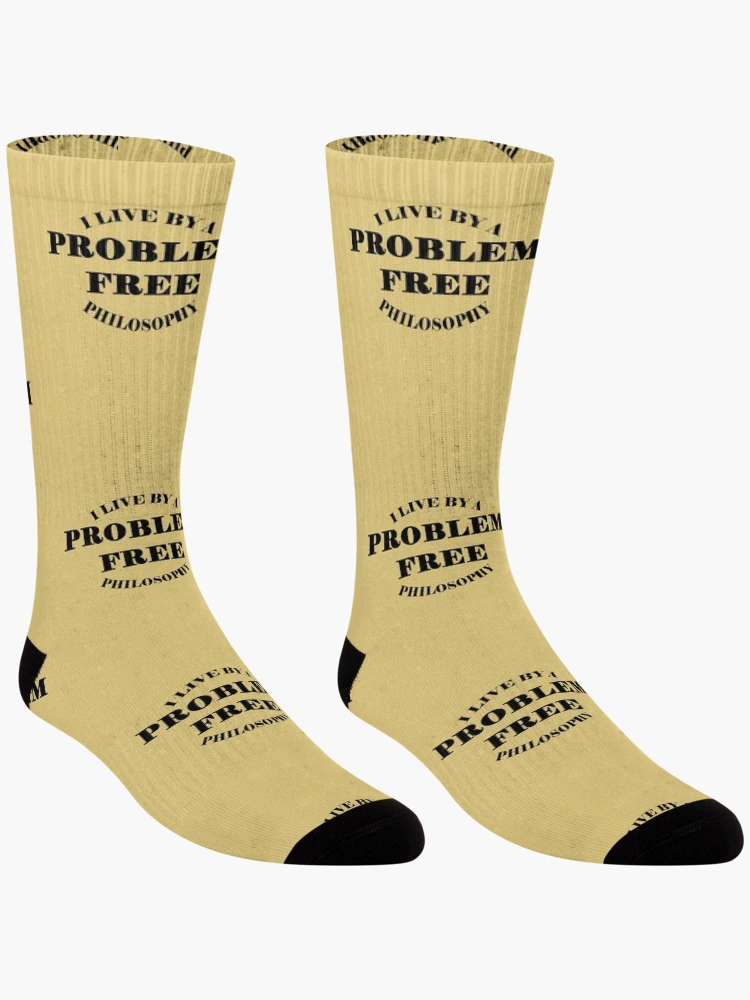 Thumbnail 3 of 5, Socks, Problem Free Philosophy designed and sold by CluLessDrafts.