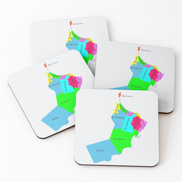 Item preview, sultanate of Oman the names of the provinces and the capital Muscat  خريطة سلطنة عمان  اسماء المحافظات وموقع العاصمة مسقط  designed and sold by mashmosh.