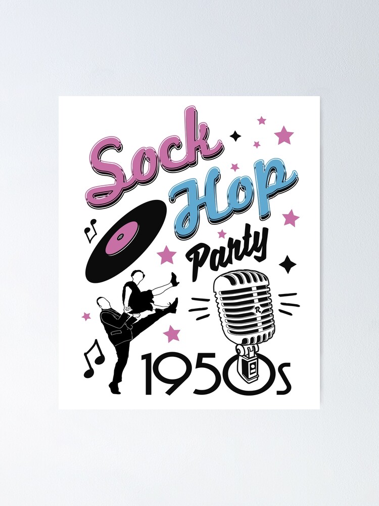 50s Rockabilly 1950s Sock Hop Dance Party 50s Pin Up Girl Poster by  MemphisCenter