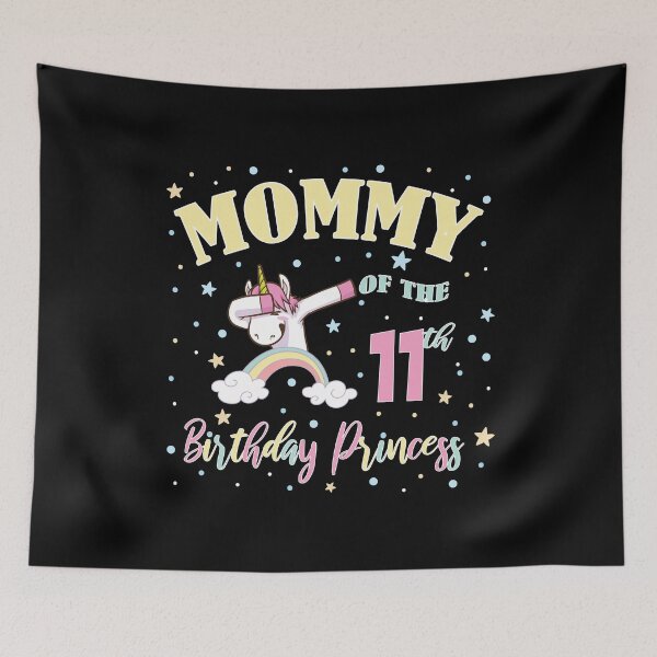 Item preview, Mommy Of The 11th Birthday Princess 11 Year Old Unicorn Mom graphic designed and sold by Grabitees.