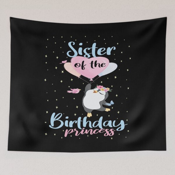 Item preview, Sister Of The Birthday Princess Penguin Girls B-day Party product designed and sold by Grabitees.