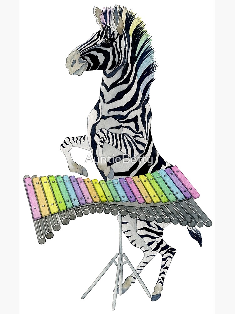 "Zebra Playing a Xylophone" Poster for Sale by AuntieBetty | Redbubble