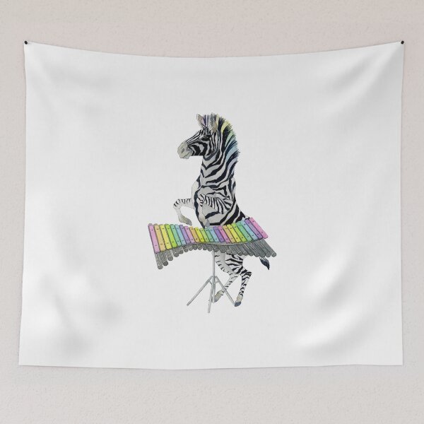 Item preview, Zebra Playing a Xylophone designed and sold by AuntieBetty.