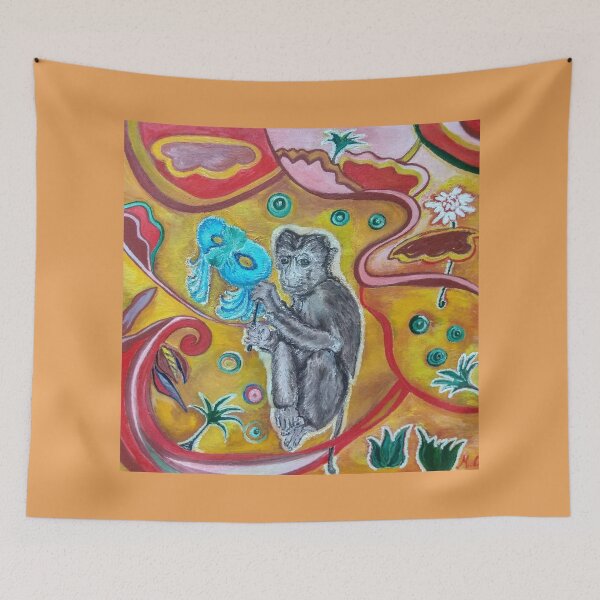 Item preview, Masquerade.Monkey. Oil painting. designed and sold by MariaSibireva.