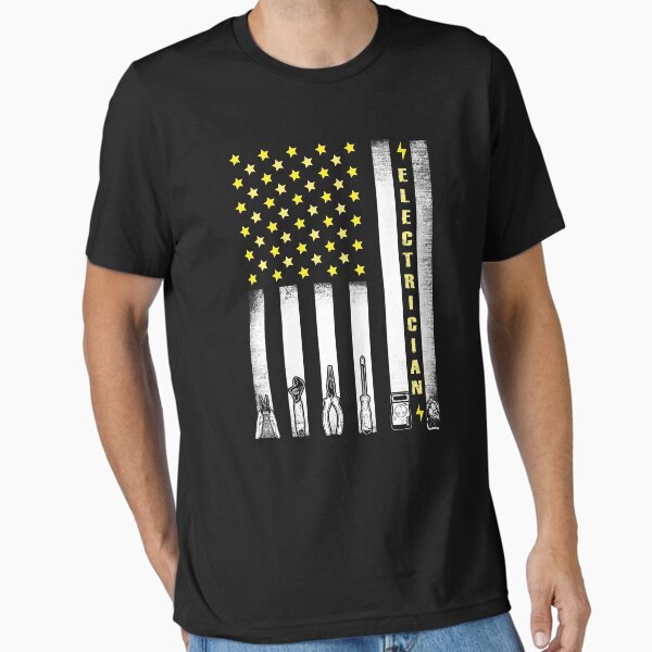 Item preview, Patriotic Electrician American Flag designed and sold by Captain Mood.
