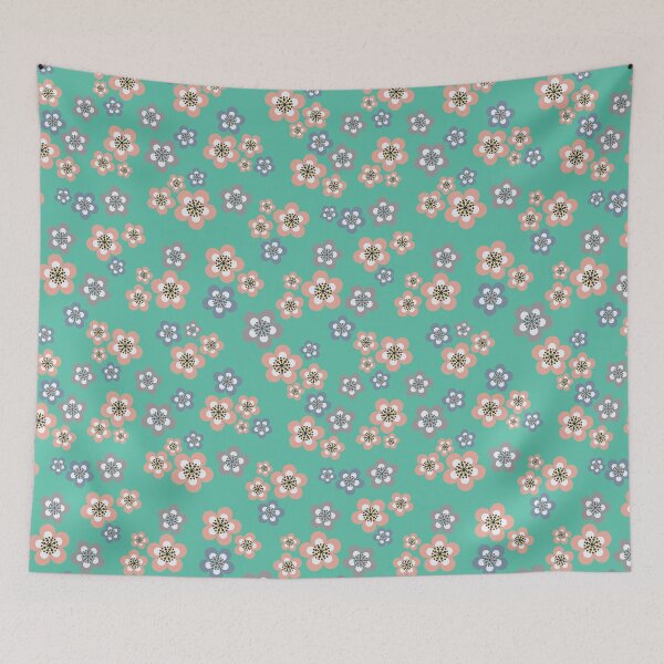 Item preview, Ditsy Floral Pattern Biscay Green designed and sold by NadineLeemeijer.