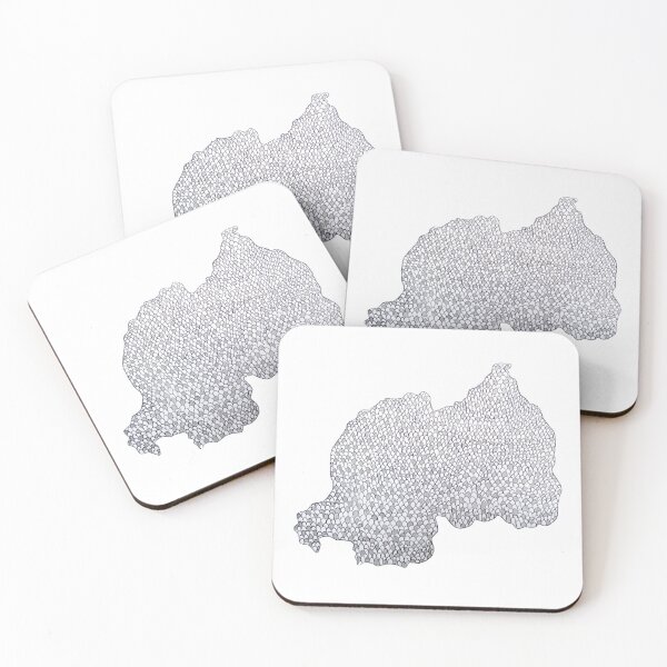 Item preview, Rwanda map illustration designed and sold by acediscovery.