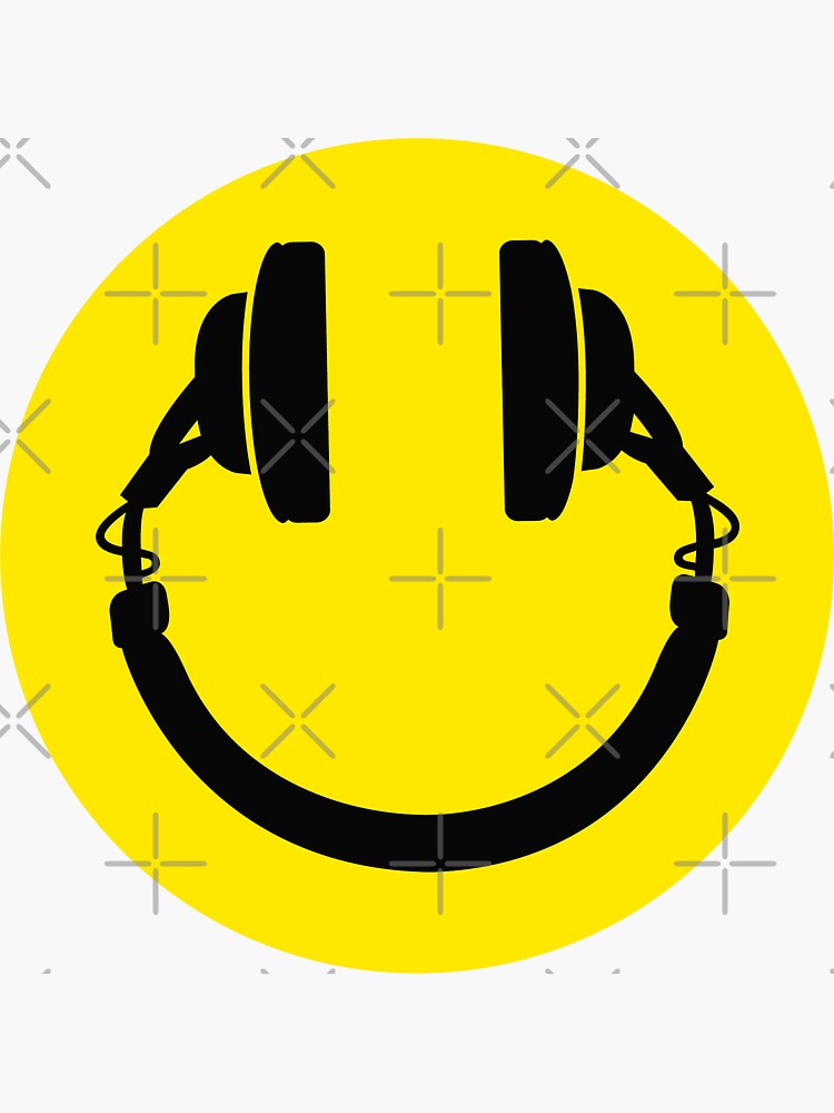 "headphones" Sticker for Sale by LaundryFactory Redbubble